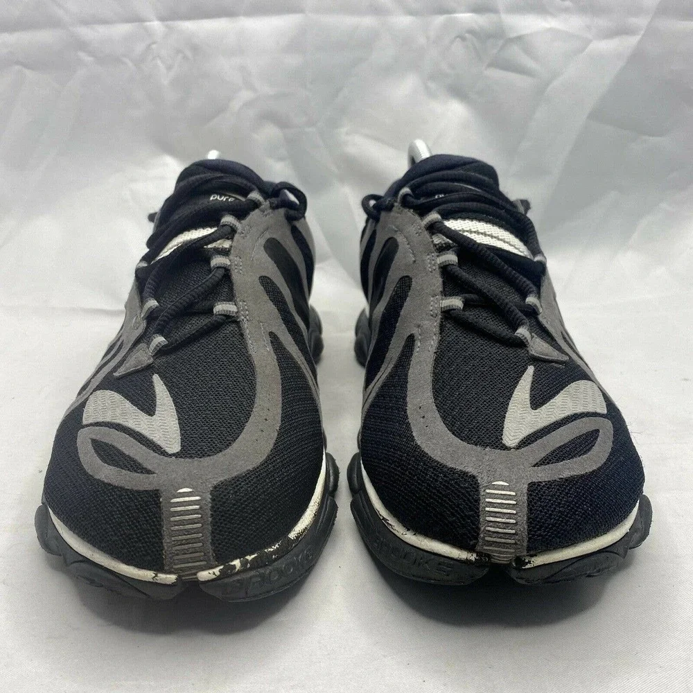 Brooks Pure Flow 2 Black Silver Running Shoes 1101371D815 Mens Size 10.5_4